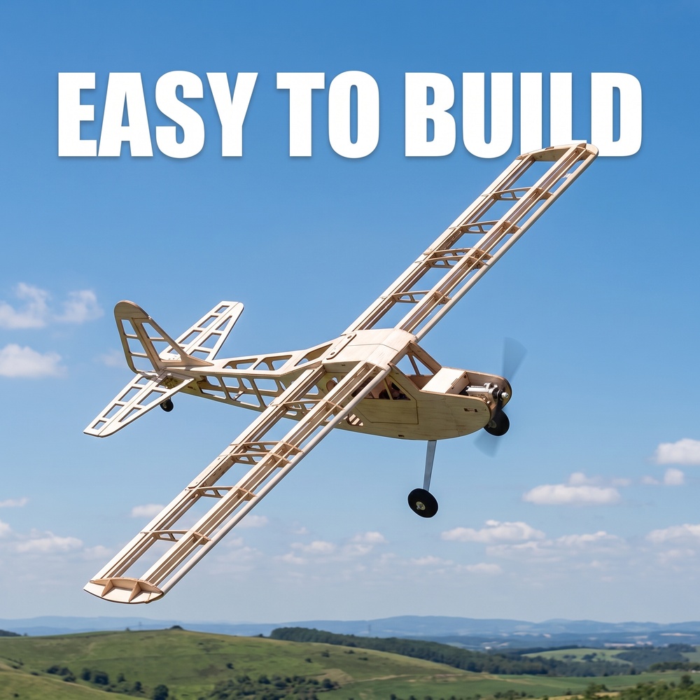Diy Electronics India - Vogee-08 820mm Balsa-Trainingsflugzeug-Bausatz | Für Anfänger