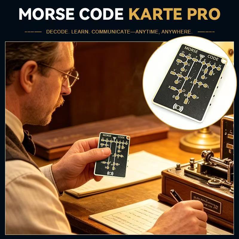 Diy Electronics Projects For Adults - LED-Morsecode-Trainingskarte, PCB-Elektronisches Übungsgerät mit Signaltaste, Taschentelegrafie-Verschlüsselungs-Trainingsset