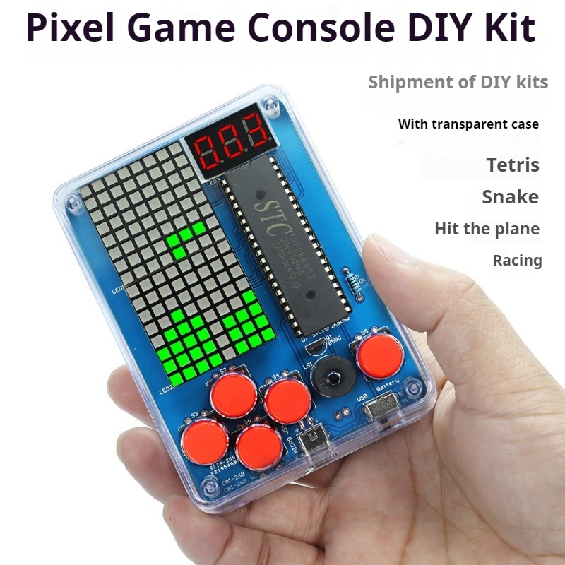Diy Electronics For Beginners - Pixel Game Machine-Produktionsset, 51, lose Tetris-Teile