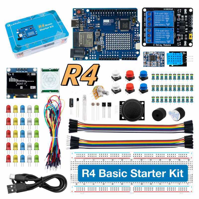 Diy Electronics Project - UNO R4 WiFi-kompatibles Entwicklungs-Starter-Kit mit Sensoren