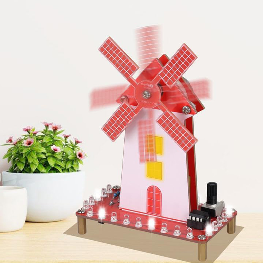 Diy Electronics Kits For Beginners - DIY elektronisches Windmühlen-Set, Lötübungsprojekt mit LED-Blinklicht,
