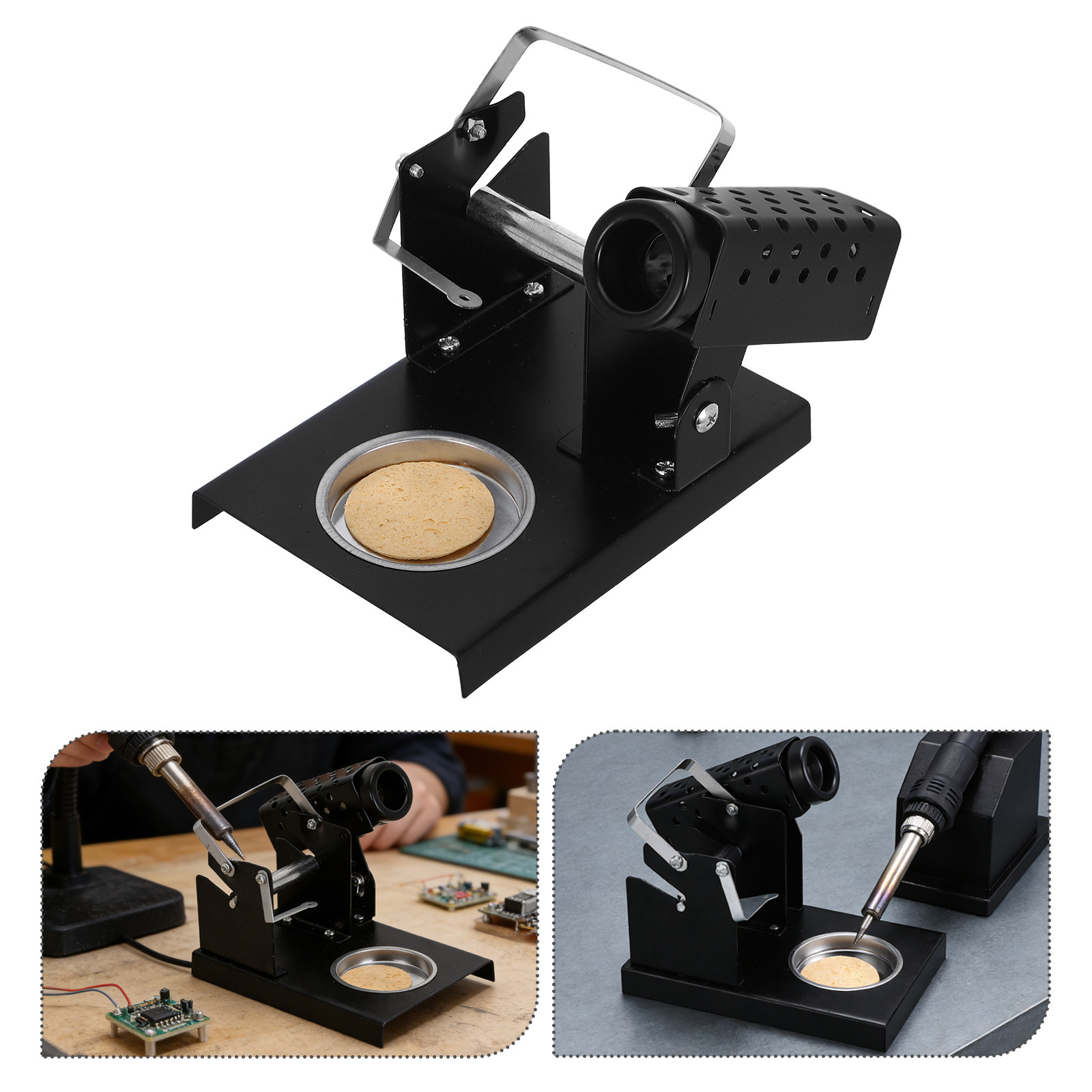 Diy Electronics Project - Lötständer mit Metallfuß, kompakt, hitzebeständig, Lötstation-Zubehör