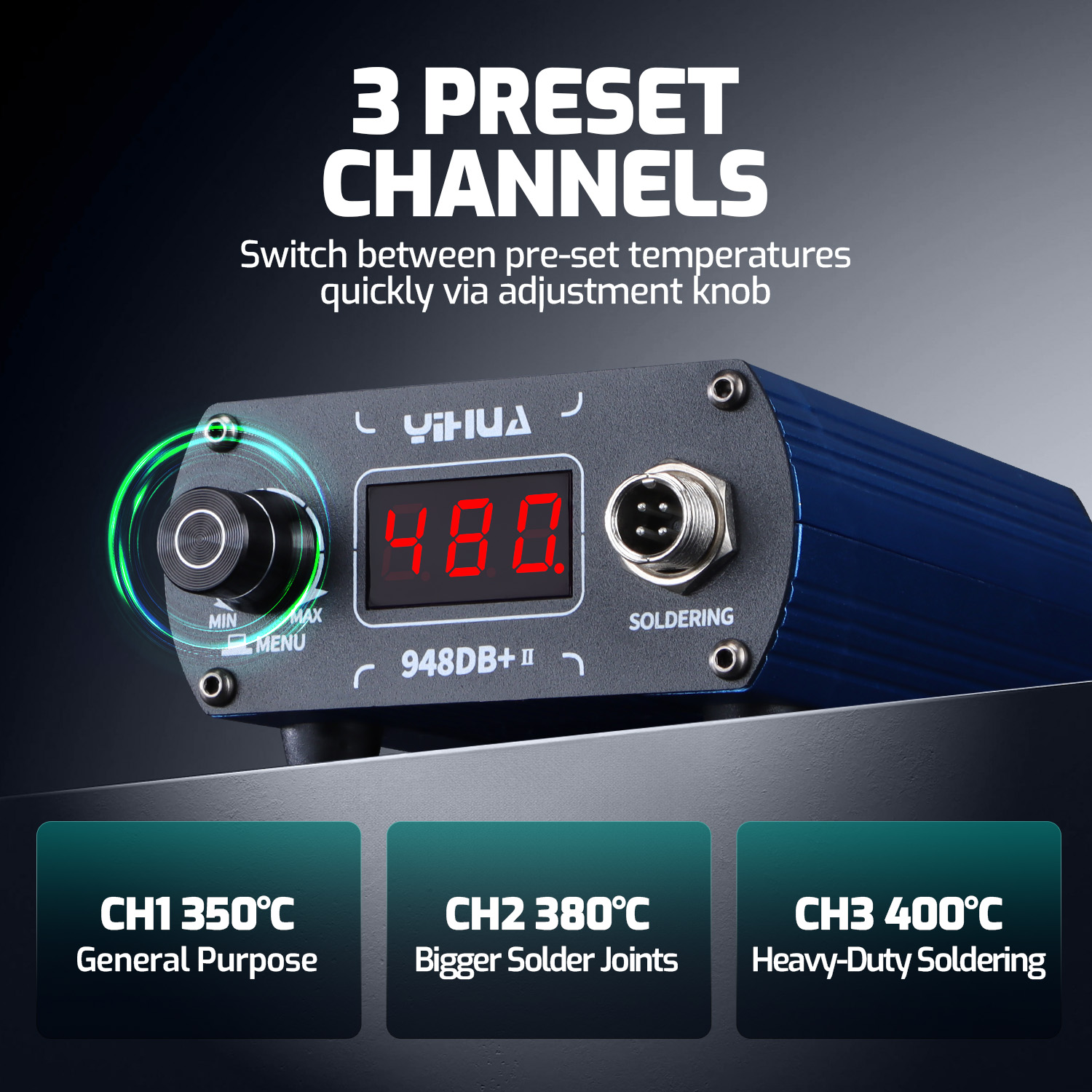 YIHUA 948DB+-II 75W Schnellhei – Diy Soldering Station No Electronics Bewertung und Preis