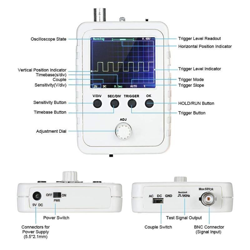 Tragbares Mini-TFT-Digitaloszi – Oscilloscope Dso Mini Bewertung und Preis